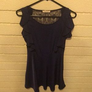 Super cute silky lace back dress